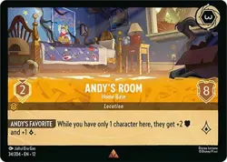 Andy's Room - Home Base 34/204 Non-Foil Wilds Unknown Disney Lorcana - Image 1