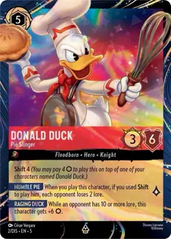 Donald Duck Pie Slinger 2/DIS Promo EPCOT Arts Festival NM Disney Lorcana - Image 1