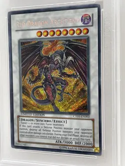 Red Dragon Archfiend PSA 8 NM-MINT Secret Rare 2008 CT05-EN002 Tin Promo Yugioh - Image 4