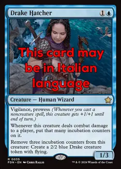 MTG DRAKE HATCHER EXC - COVATRICE DI DRAGHETTI 35 - FDN - MAGIC - Image 1
