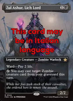 MTG ZUL ASHUR, LICH LORD 326 EXC - ZUL ASHUR, SIGNORA DEI LICH - FDN X IT - Image 1