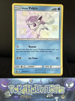 Pokemon Card Alolan Vulpix SV8/SV94 Hidden Fates Baby Shiny Near Mint - Image 1