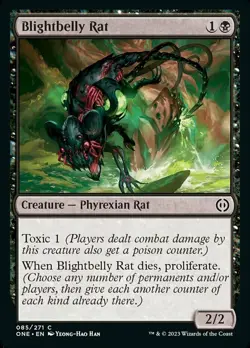 Phyrexia: All Will Be One - Blightbelly Rat - Foil - Image 1