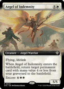 Angel of Indemnity EXTENDED - 0045 - Rare - Outlaws of Thunder Junction OTC MTG - Image 1