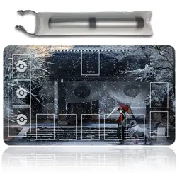 NEW Pokemon Playmat with Card Zones Free Bag Rubber Playmat Compatible Pokemon - Image 1