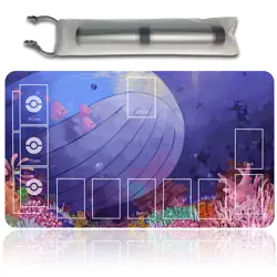 NEW Pokemon Playmat with Card Zones Free Bag Rubber Playmat Compatible Pokemon - Image 1