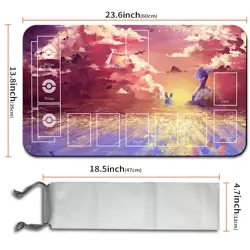 NEW Pokemon Playmat with Card Zones Free Bag Rubber Playmat Compatible Pokemon - Image 2