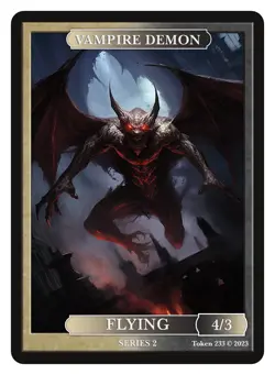 Vampire Demon Token Givememana Tokens Series 2 Magic the Gathering MTG - Image 1