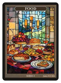 Food Stained Glass Token Givememana Tokens Magic the Gathering - Image 1