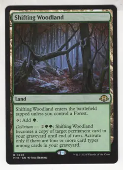 MTG Modern Horizons 3 Rare Card #228 Shifting Woodland - Image 1