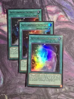 3x Satellarknight Skybridge 1st Edition Ultra Rare BLGG-EN110 Yu-Gi-Oh! - Image 1