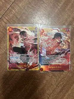 Lot of 2 OP16-118 SEC Portgas D. Ace Alternate Art One Piece - Image 3