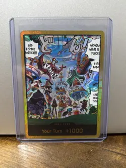 ONE PIECE TCG OP14 GOLD DON!! Card Egghead Island -The Azure Sea’s Seven English - Image 1