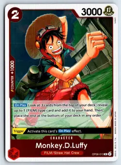 Monkey.D.Luffy OP06-013 One Piece Wings of the Captain Rare Near Mint - Image 1