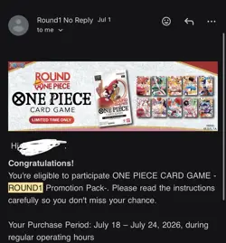 Round 1 One Piece Trading Card Game Promo (ENGLISH) ✅ PRESALE - 10 SEALED PACKS! - Image 2