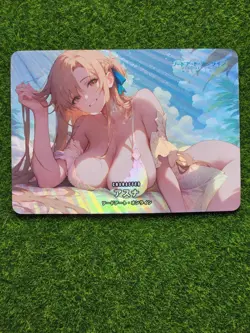 Asuna Sword Art Online Summer Waifu Girl Doujin Lewd Goddess Story Holo Art Card - Image 1