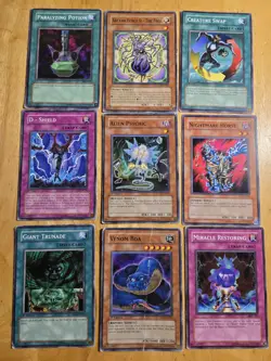 Vintage 1996 YuGiOh Cards Holo Common Mixed Lot of 103 Fair Condition - Image 2