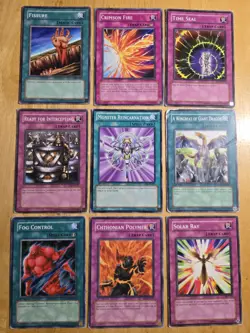 Vintage 1996 YuGiOh Cards Holo Common Mixed Lot of 103 Fair Condition - Image 3