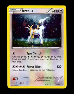 2017 Pokemon ARCEUS Black Star Promo COSMOS HOLO Mythical Collection Card #XY197 - Image 1