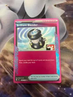 Pokemon TCG Brilliant Blender SSP 164/191 Holo Play! Prize Pack Card NM - Image 1