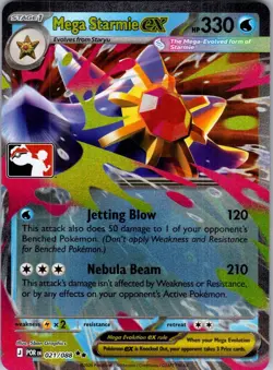 Mega Starmie ex 021/088 Double Rare Prize Pack Series Cards Pokemon Holo NM - Image 1