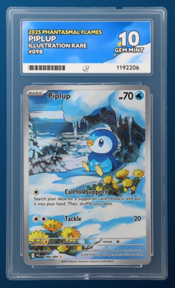 Ace 10 Piplup 098/094 Phantasmal Flames Pokemon Card PERFECT SUBS - Image 1
