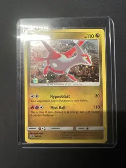 Latias SM135 Sun & Moon Black Star Promo Cosmos Holo Pokemon Card - Image 1