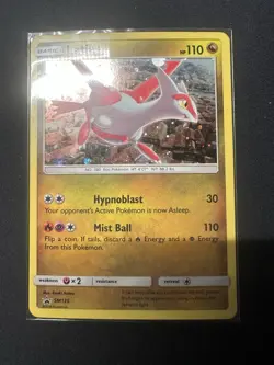 Latias SM135 Sun & Moon Black Star Promo Cosmos Holo Pokemon Card - Image 2