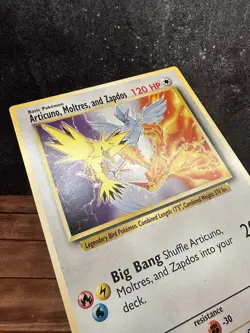 Pokemon Articuno Moltres and Zapdos WB Promo Jumbo Card LP WOTC Vintage - Image 2