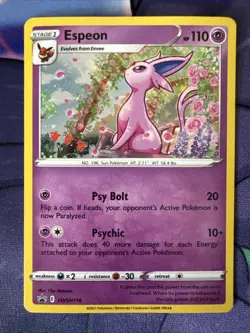 Espeon SWSH174 SWSH: Sword & Shield Promo Cards Holo Swirl - Image 1