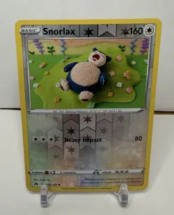 Pokemon TCG Snorlax SWSH Crown Zenith Reverse Holo Card 109/159 Rare - Image 1