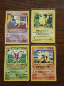 Vintage Pokemon Card Lot 4 Cards WOTC 1995-1999 Base Set - Image 1
