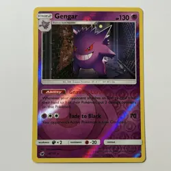 Pokemon TCG Gengar 38/111 SM Crimson Invasion Reverse Holo Rare 2017 Card VG - Image 1