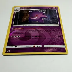 Pokemon TCG Gengar 38/111 SM Crimson Invasion Reverse Holo Rare 2017 Card VG - Image 4