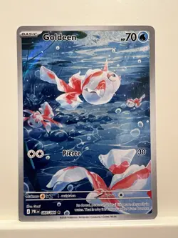 Goldeen Illustration IR Rare 087/084 Pitch Black Card in hand! Pokemon English - Image 1