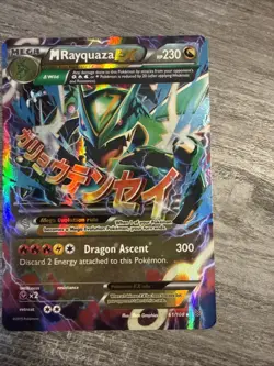 Pokemon TCG Mega M Rayquaza EX Holo Card Roaring Skies Ultra Rare, 61/108 NM - Image 1