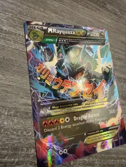 Pokemon TCG Mega M Rayquaza EX Holo Card Roaring Skies Ultra Rare, 61/108 NM - Image 3