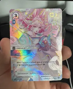 Overnumbered Ahri Inquisitive - Riftbound Spiritforged 227/221 Showcase Card - Image 1