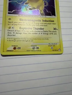 Pokemon TCG Raichu NM 15/123 Holo Rare Mysterious Treasures Pokemon Card - Image 3