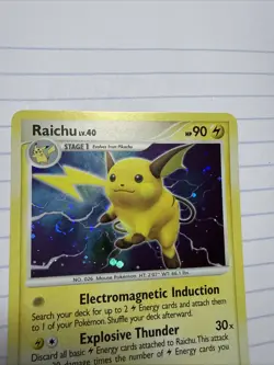 Pokemon TCG Raichu NM 15/123 Holo Rare Mysterious Treasures Pokemon Card - Image 4