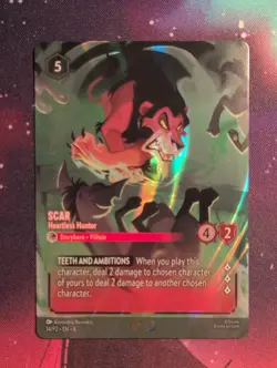 Scar - Heartless Hunter (Store Championship) 14 Disney Lorcana Promo Cards Holo - Image 1