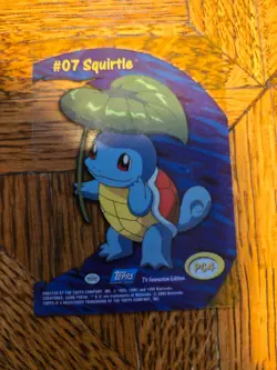 MINT 2000 Topps Pokemon TV #PC4 Squirtle #07 Clear Card Animation Series 2 - Image 2