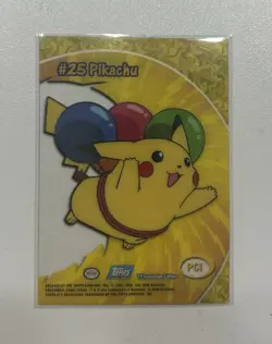 2000 Topps Pokemon Pikachu #PC1 #25 TV Animation Clear Card NM - Image 2