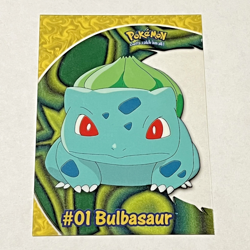 NEAR MINT Pokemon Topps 2000 TV Animation Series 2 Clear Card #01 Bulbasaur - Image 1