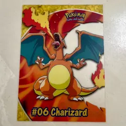 NEAR MINT Pokemon Topps 2000 TV Animation Series 2 Clear Card #PC3 06 Charizard - Image 1