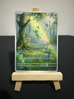 Celebi Oddish Butterfree Deerling Pokemon Card DISPLAY ART CARD - Image 1