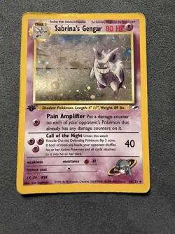 1st Edition Sabrina's Gengar 14/132 Vintage Holo Rare Pokemon Card - Image 1