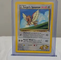 Lt. Surge's Spearow Mint NM 083/132 Gym Heroes 1st Ed 50 HP Common Pokemon Card - Image 1