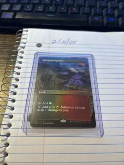 Sulfurous Springs (Borderless) - Heavy Play MTG Dominaria United - Image 1