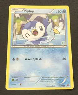 Piplup 36/162 XY BREAKthrough Pokemon Card Miscut OFC Error Near Mint NM - Image 2